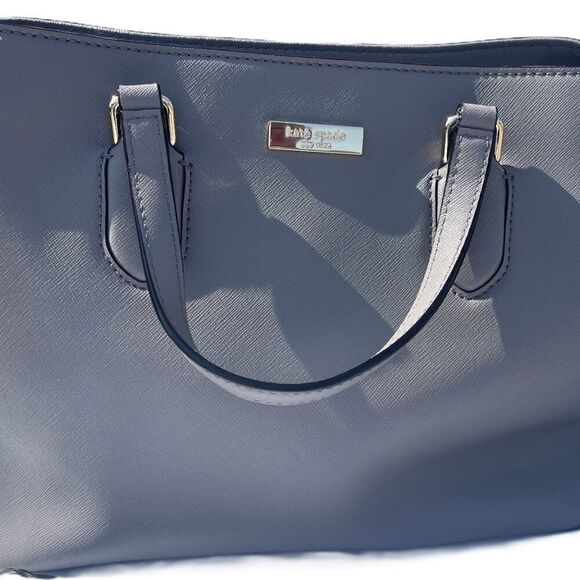 Kate Spade Grey Saffiano Leather Shoulder Handbag - Picture 4 of 12